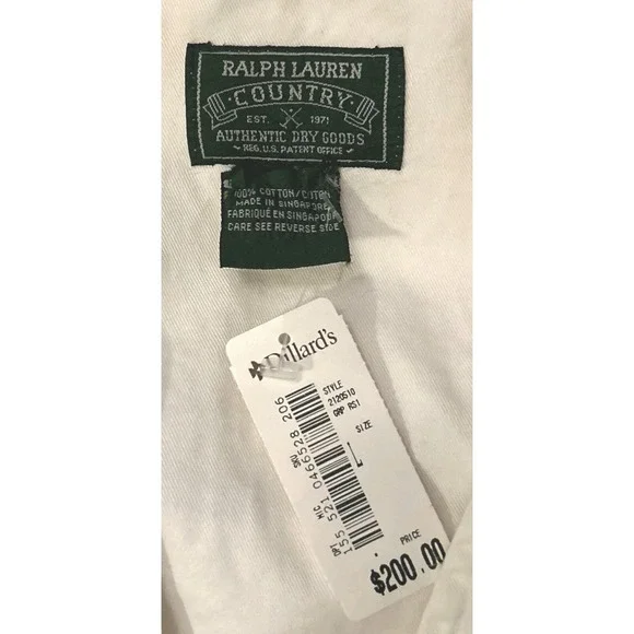 Vintage Polo Country Fishing Hunting Vest Ivory Sportsman USA Rare NEW Deadstock